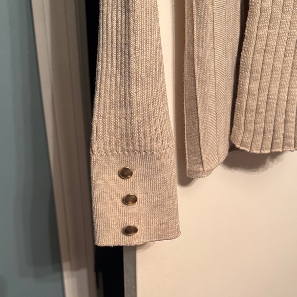 Cream Ribbed Cardigan - Picture 3 of 3
